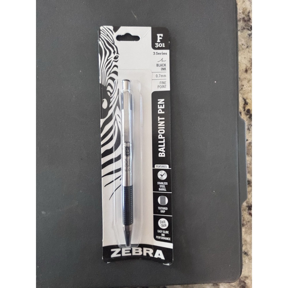 F301 Brand New Zebra .7‎ MM Fine Point Ballpoint Pen, Black Ink 3092